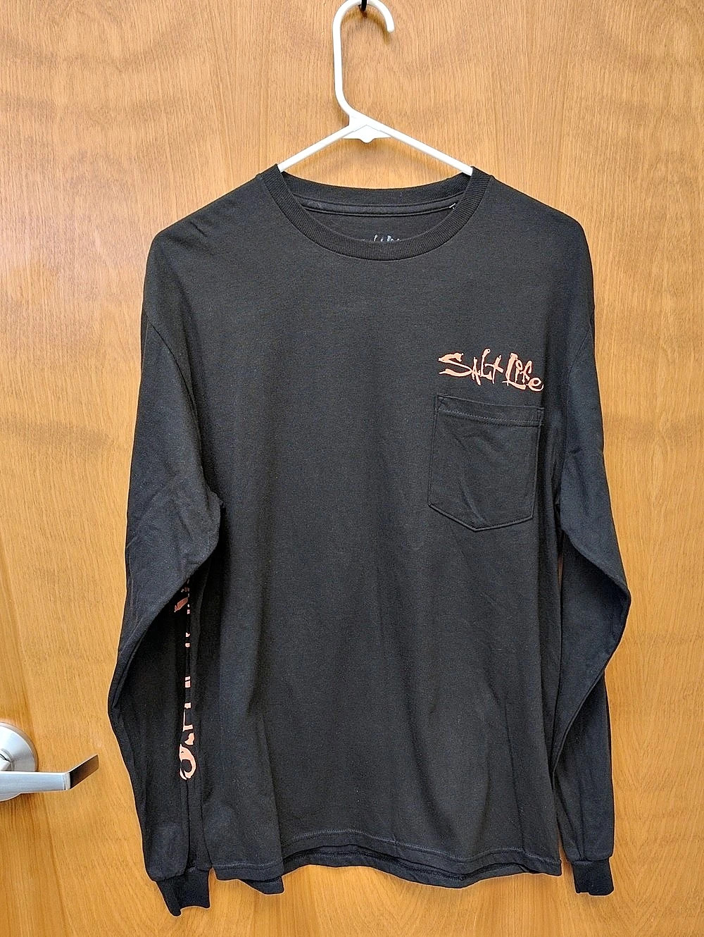Salt Life Men's Reel Escapes Graphic Long Sleeve Tee Black Medium NWT